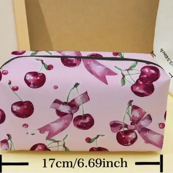 Cherry BWT Print Cosmetic Bag - Picture 4 of 6